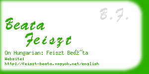 beata feiszt business card